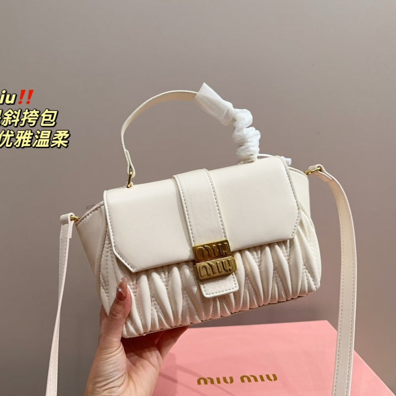 Handbag 20 in White Calfskin