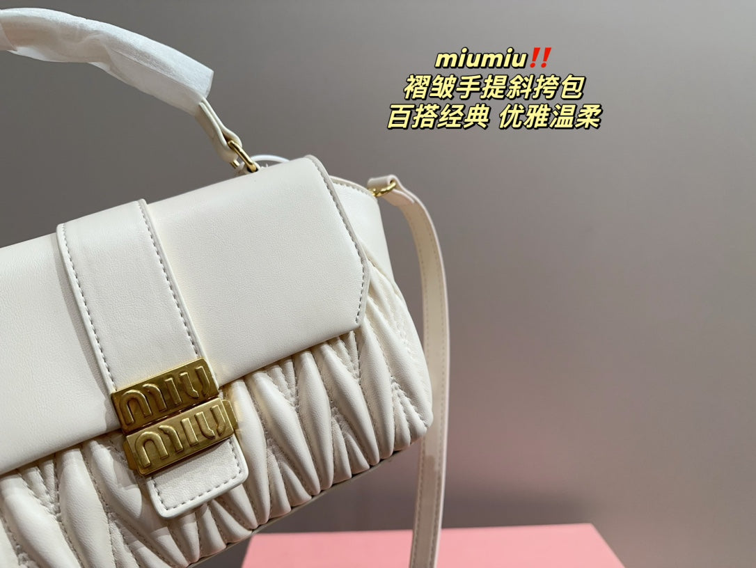 Handbag 20 in White Calfskin