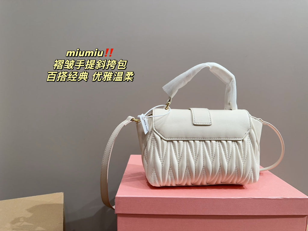 Handbag 20 in White Calfskin