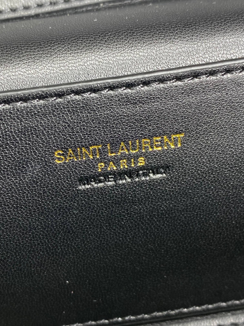 Saint Laurent Gaby Mini Vanity 18 in Ivory White Lambskin Gold Hardware Bag