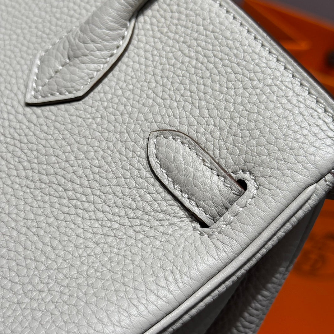 Hermes Birkin 25cm in Cream Togo Leather Silver Hardware Bag