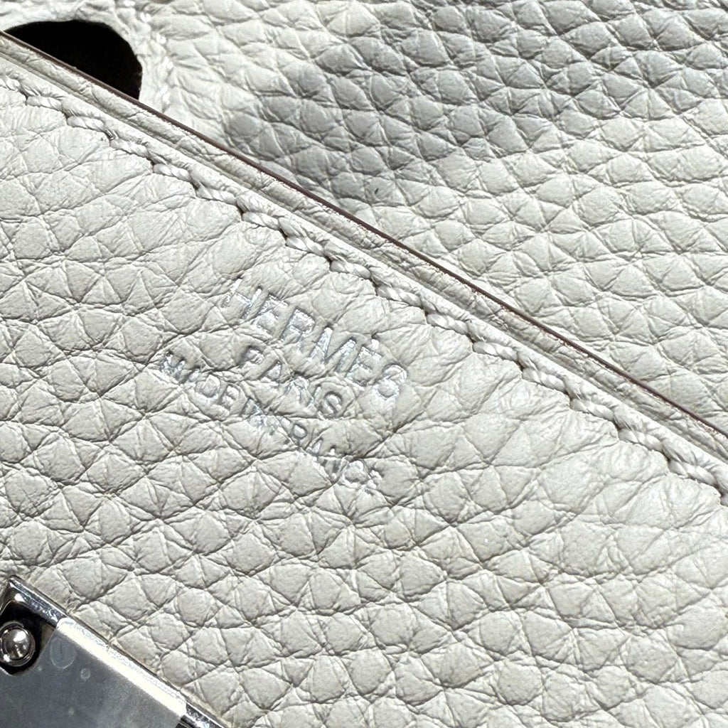 Hermes Birkin 25cm in Cream Togo Leather Silver Hardware Bag