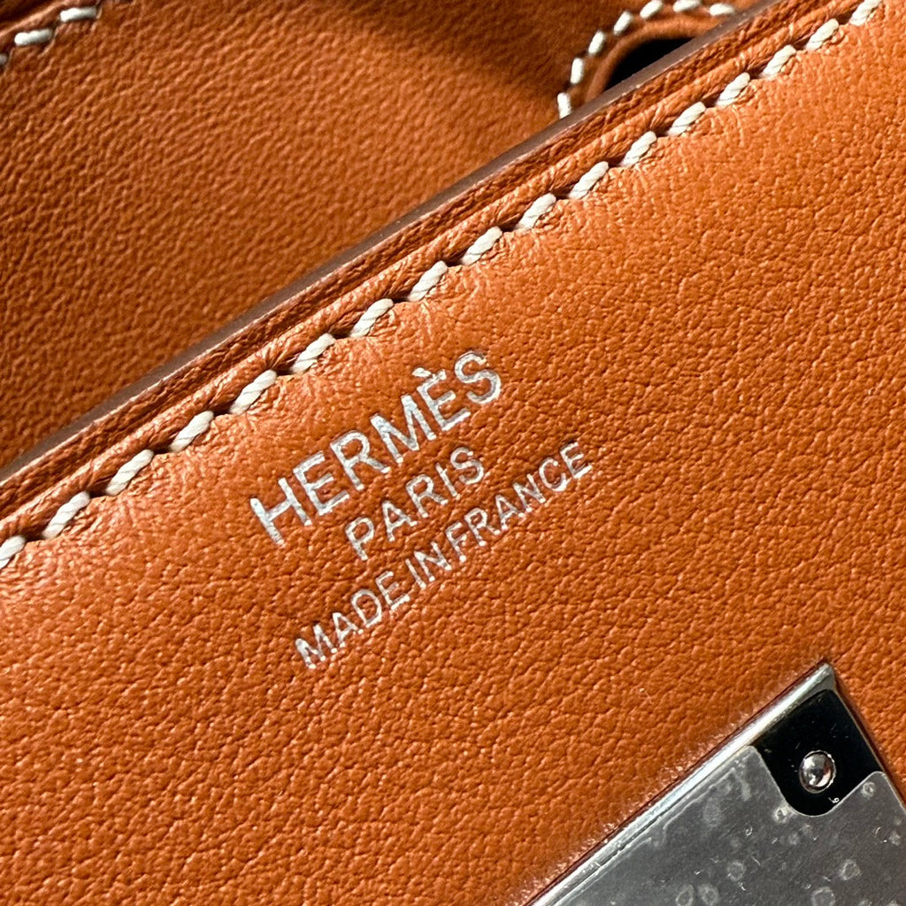 Hermes Birkin 30cm in Veau Barenia Swift Calfskin Ercu Toile Canvas Bag