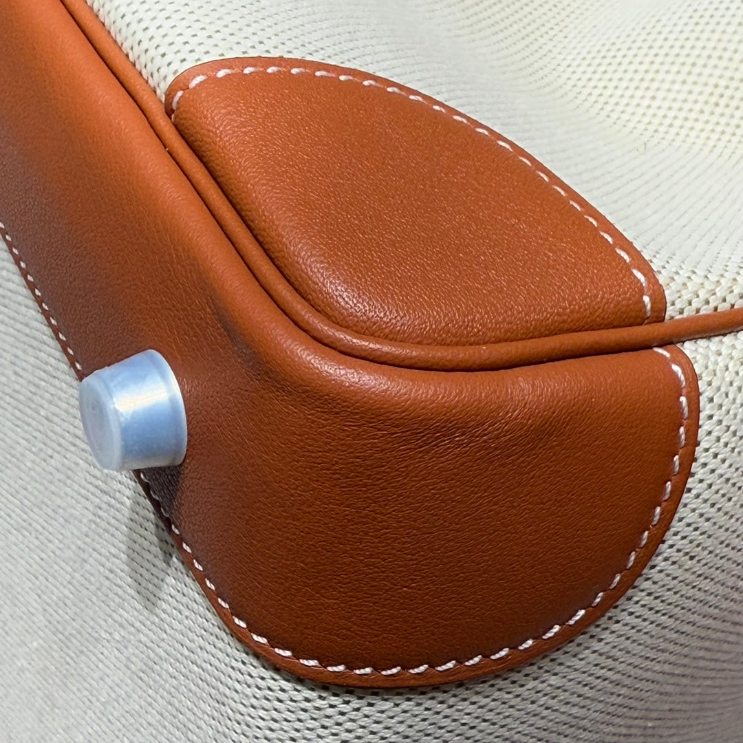 Hermes Birkin 30cm in Veau Barenia Swift Calfskin Ercu Toile Canvas Bag