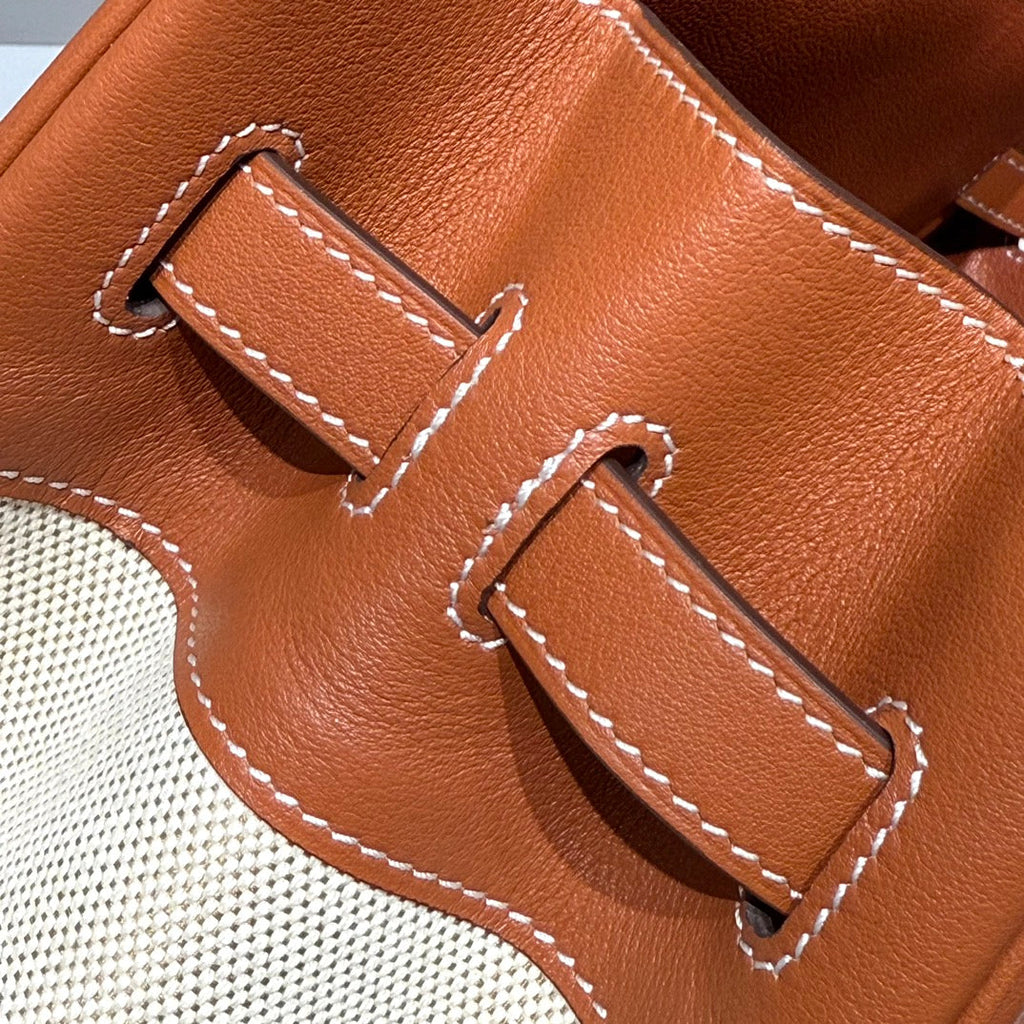 Hermes Birkin 35cm in Veau Barenia Swift Calfskin Ercu Toile Canvas Bag