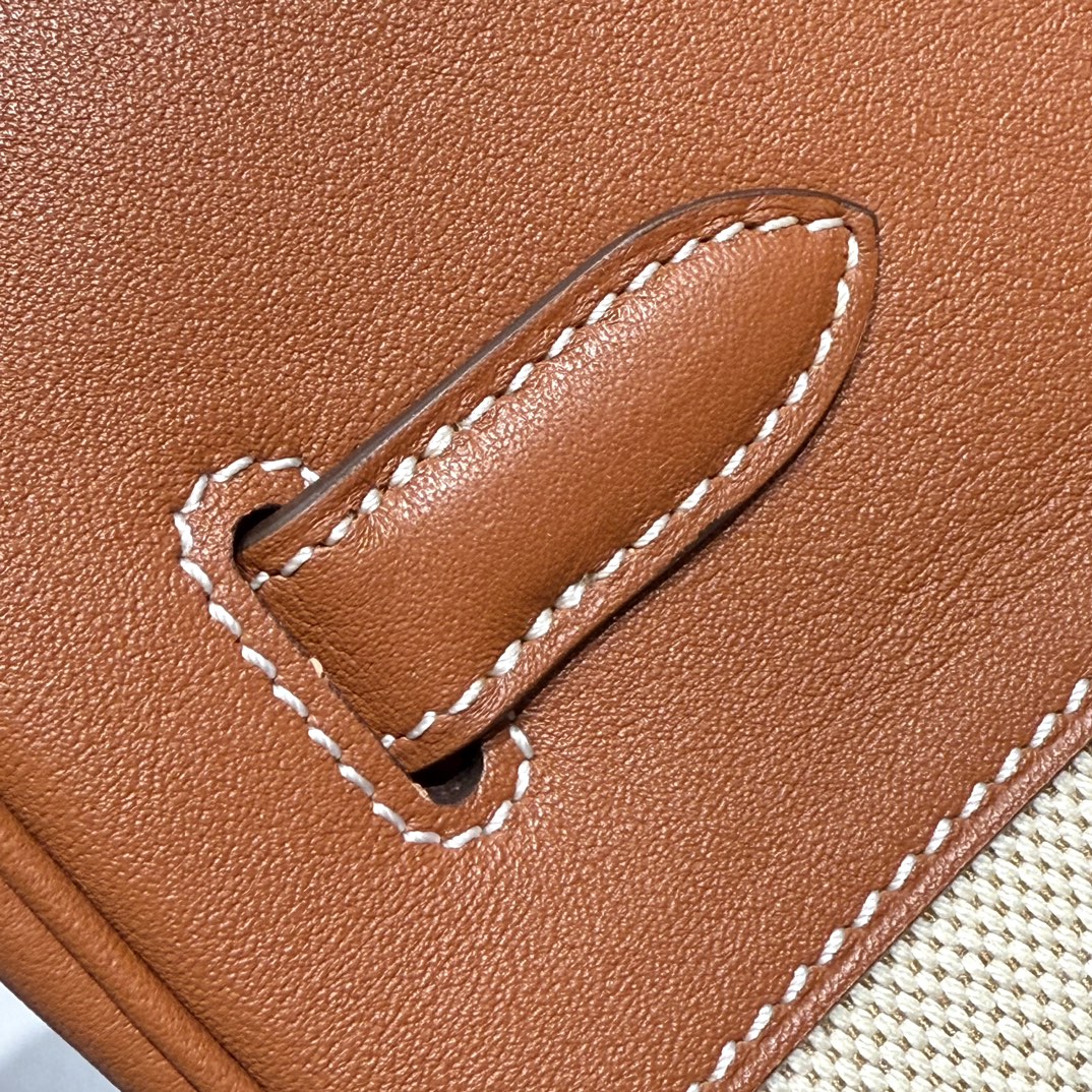 Hermes Birkin 35cm in Veau Barenia Swift Calfskin Ercu Toile Canvas Bag