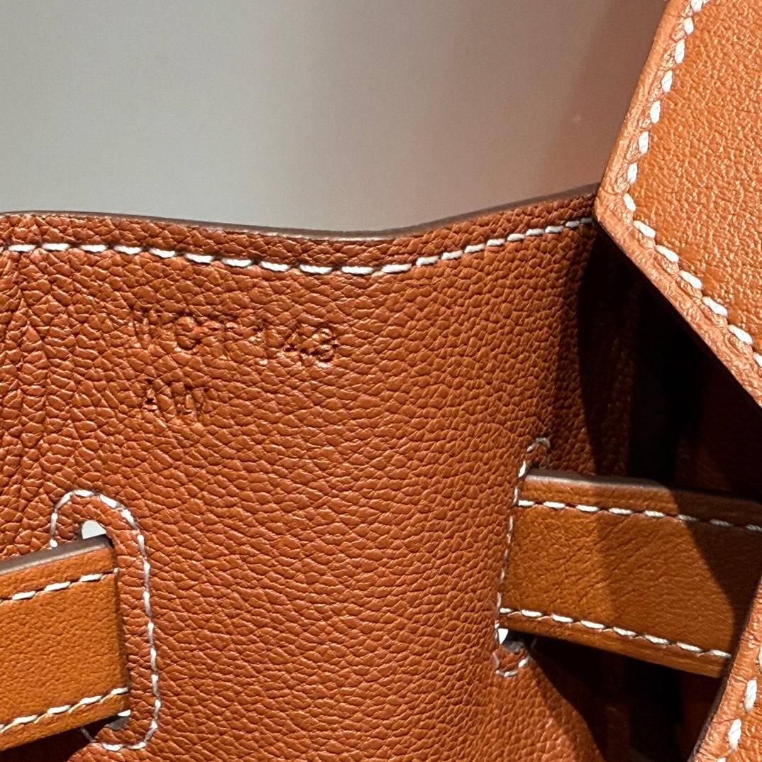 Hermes Birkin 35cm in Veau Barenia Swift Calfskin Ercu Toile Canvas Bag