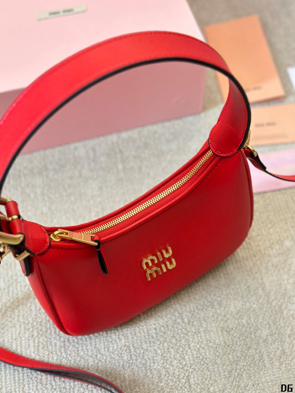 Hobo 20 Bag in Cherry Red Calfskin