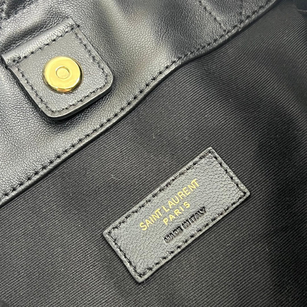 Saint Laurent Jamie Pochon 38 in Black Lambskin Gold Hardware Bag