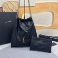 Saint Laurent Jamie Pochon 38 in Black Lambskin Gold Hardware Bag