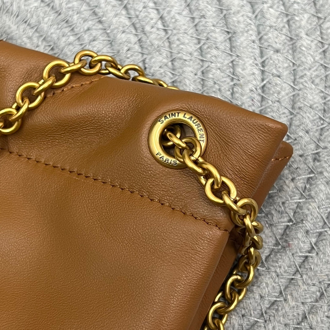 Saint Laurent Jamie Pochon 33 in Bronze Brown Lambskin Gold Hardware Bag