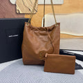 Saint Laurent Jamie Pochon 33 in Bronze Brown Lambskin Gold Hardware Bag