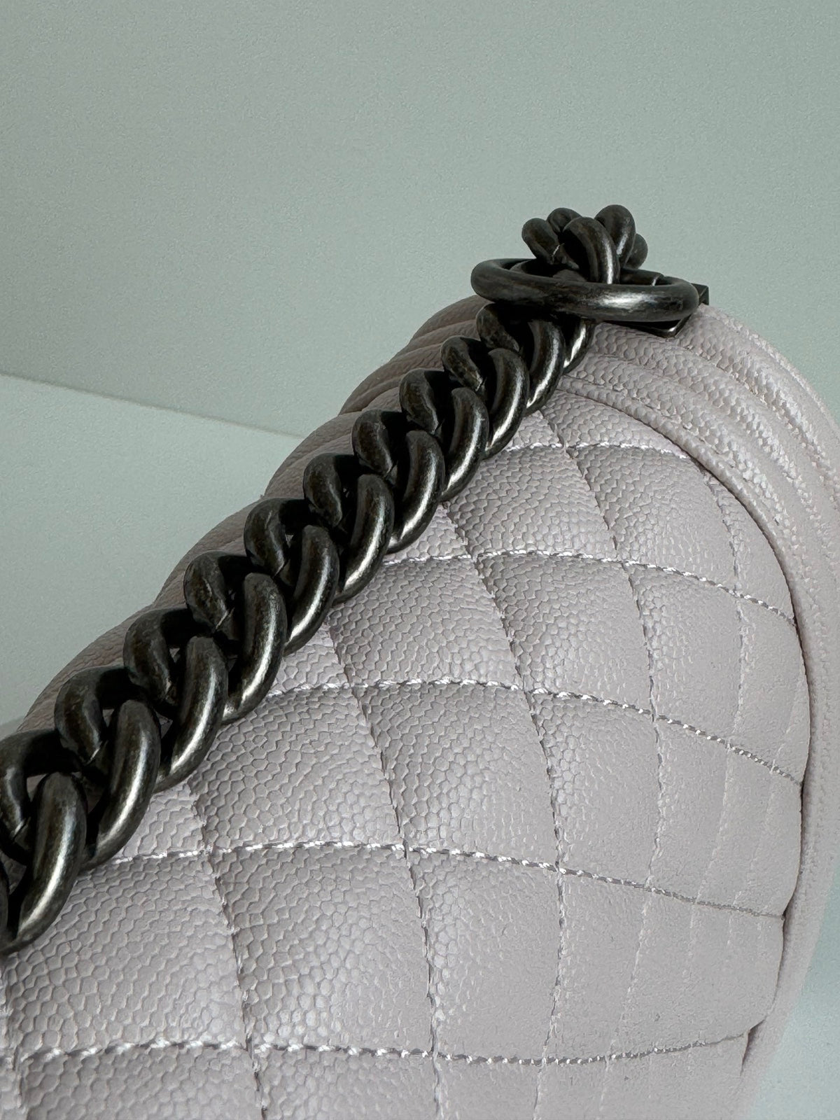 Chanel Boy Bag Medium 25 in Pink Nude Calfskin