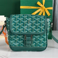 Goyard Grand Bleu 16 in Green Goyardine Canvas and Lambskin Bag