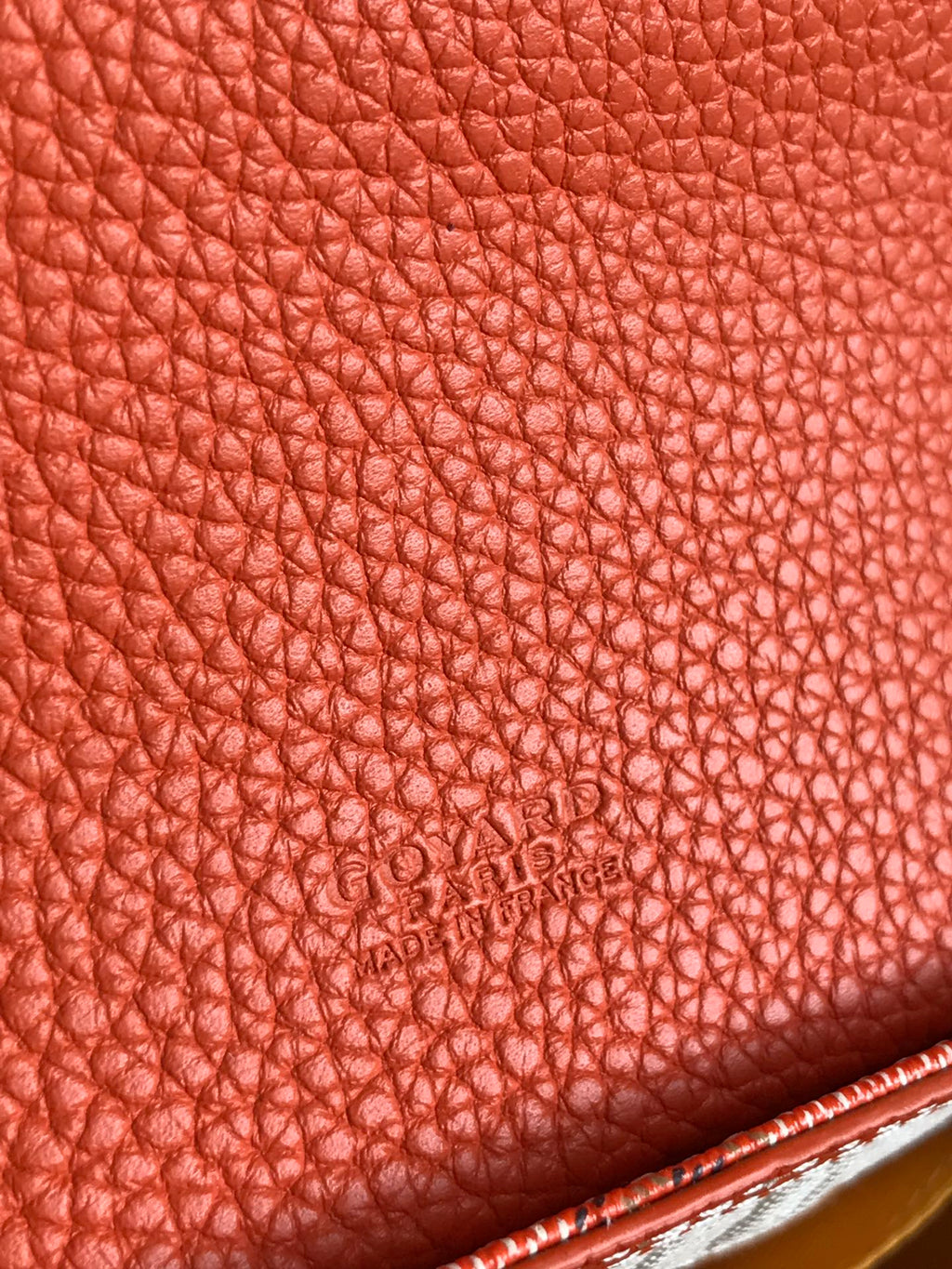 Goyard Grand Bleu 16 in Orange Goyardine Canvas and Lambskin Bag