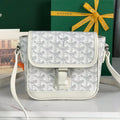 Goyard Grand Bleu 16 in White Goyardine Canvas and Lambskin Bag