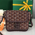 Goyard Grand Bleu 16 in Wine Red Goyardine Canvas and Lambskin Bag