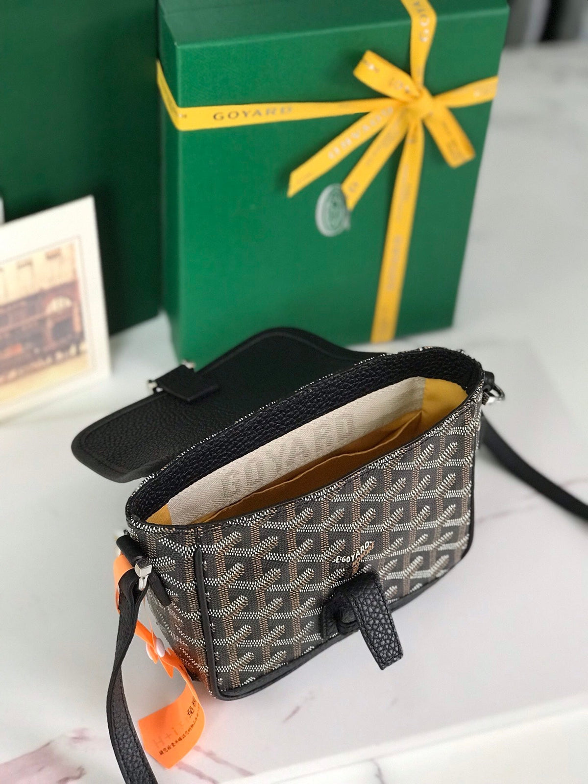Goyard Grand Bleu 16 in Black Goyardine Canvas and Lambskin Bag