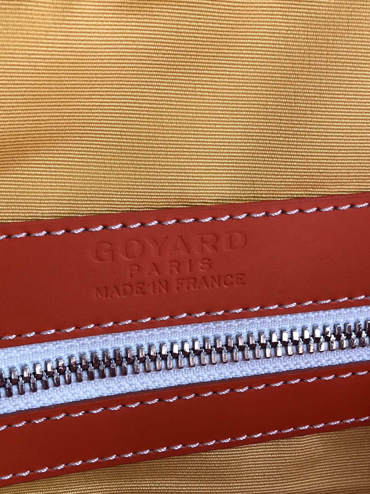 Goyard Boston 50 Bag in Orange Goyardine Canvas and Calfskin Trim