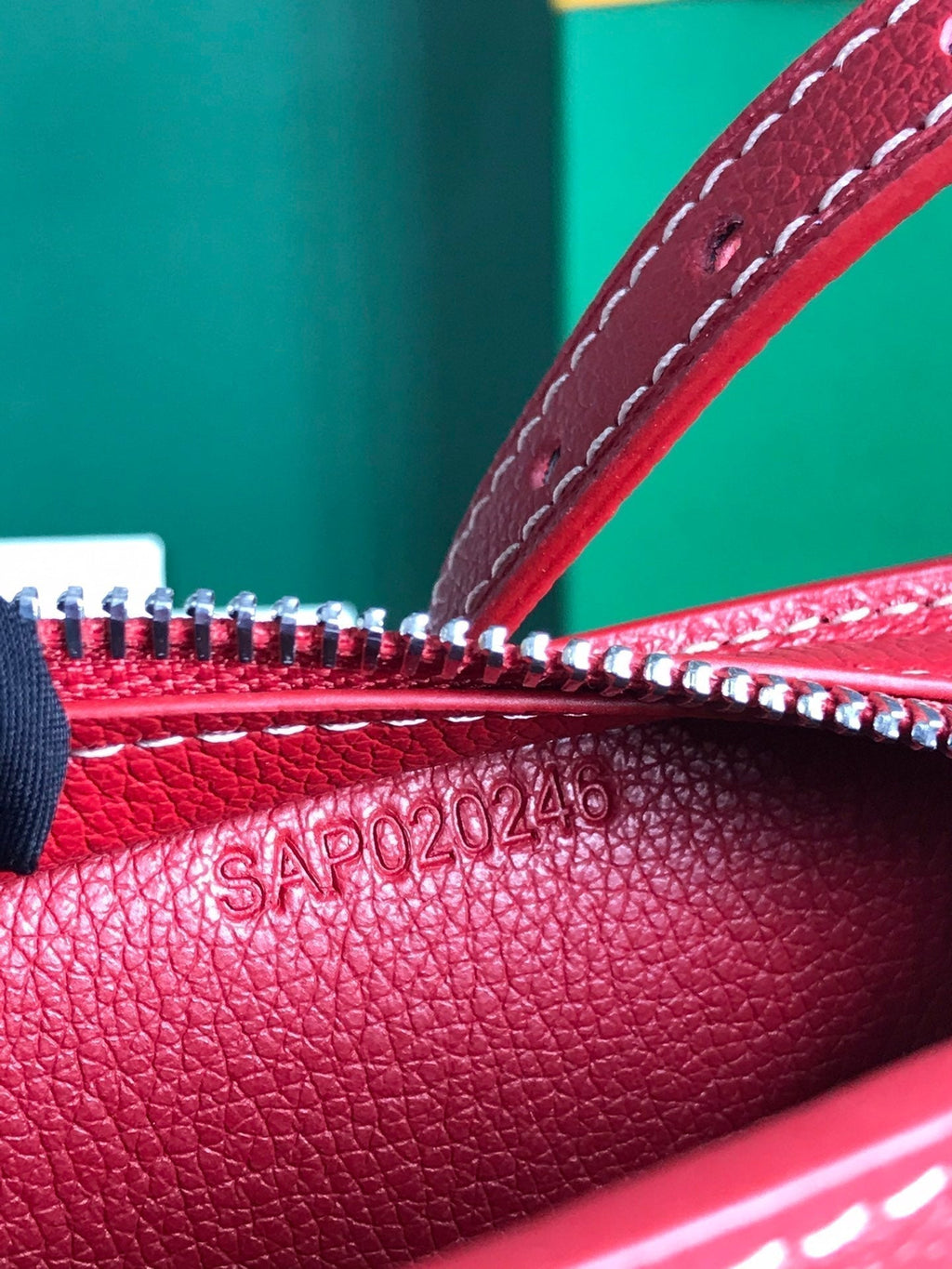 Goyard Hirondelle Bag 25 in Classic Red Lambskin and Goyardine Canvas