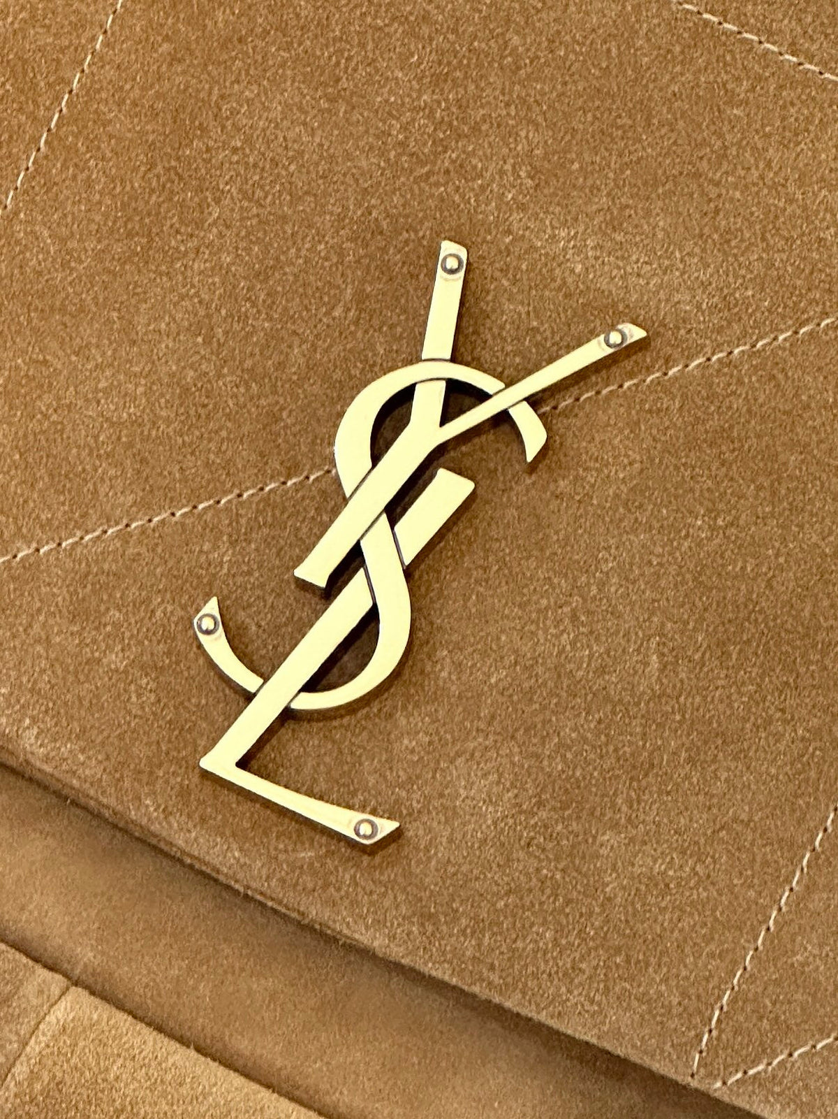 Saint Laurent Jamie 43 Large Suede Caramel Brown Bag