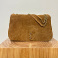 Saint Laurent Jamie 43 Large Suede Caramel Brown Bag