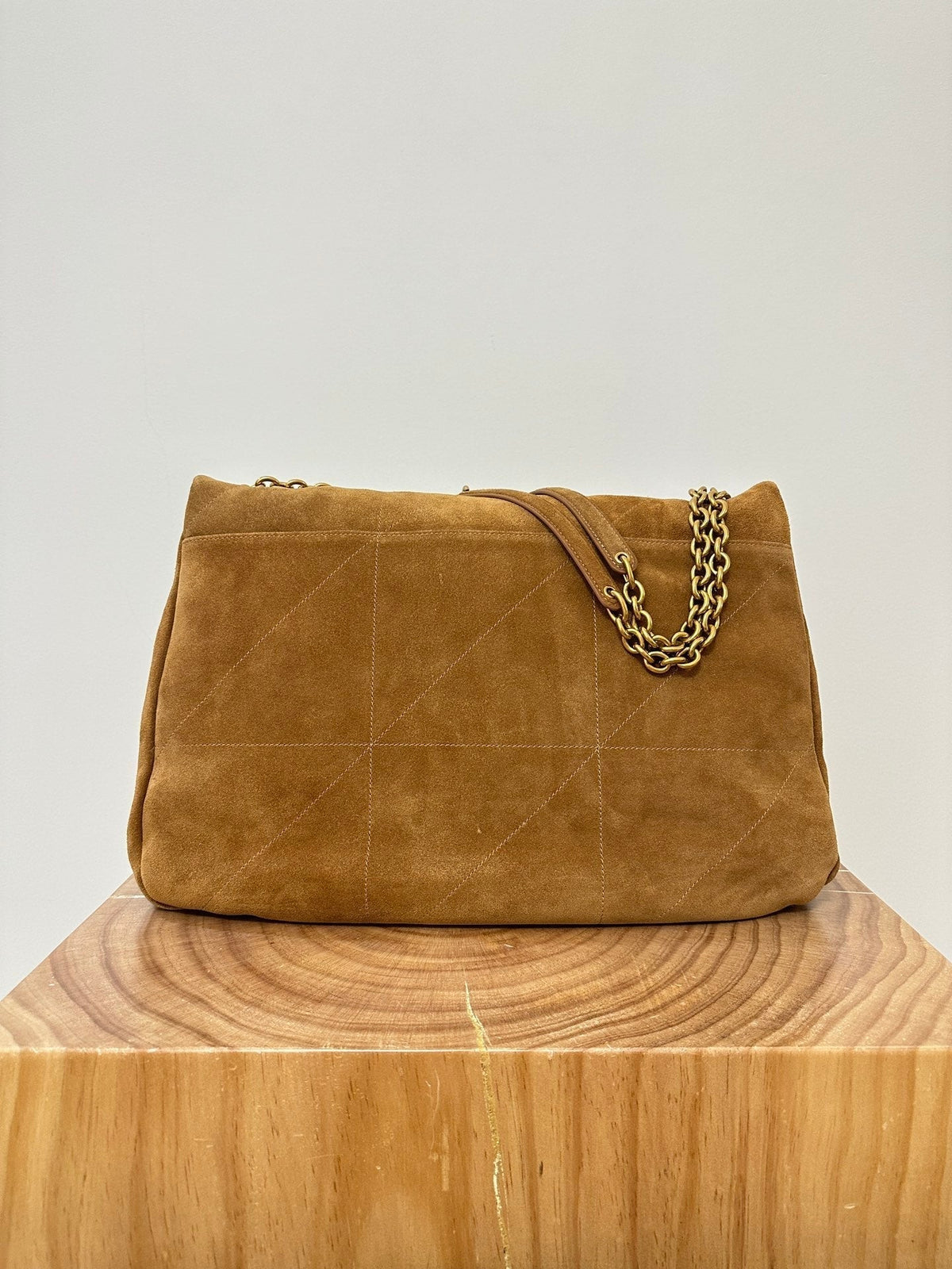 Saint Laurent Jamie 43 Large Suede Caramel Brown Bag