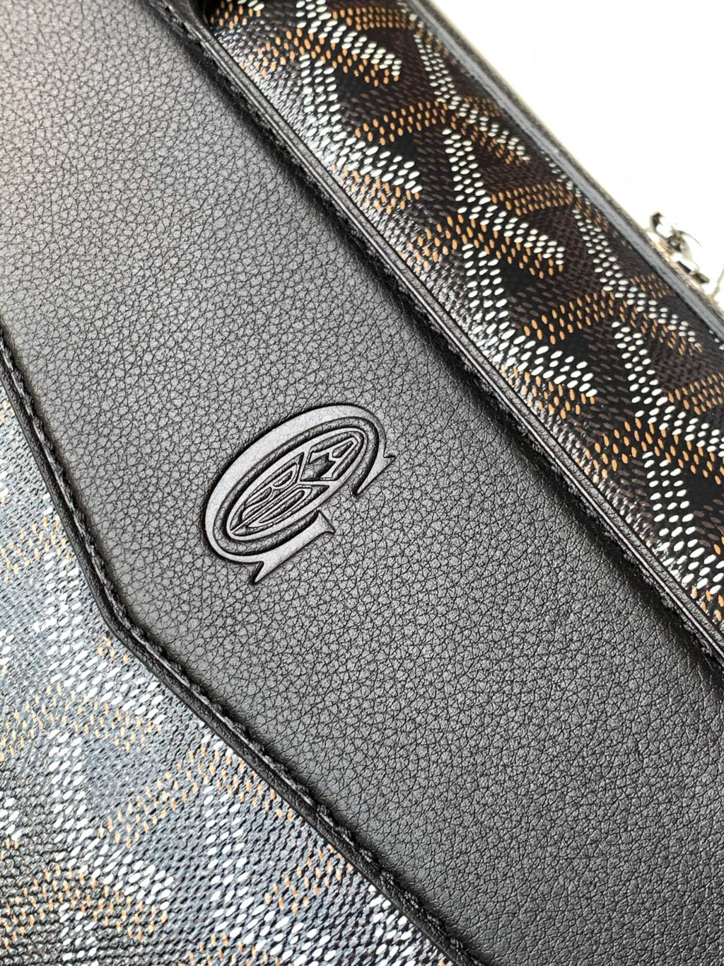 Goyard Cisalpin Document Case 39 in Black Goyardine Canvas and Calfskin Bag