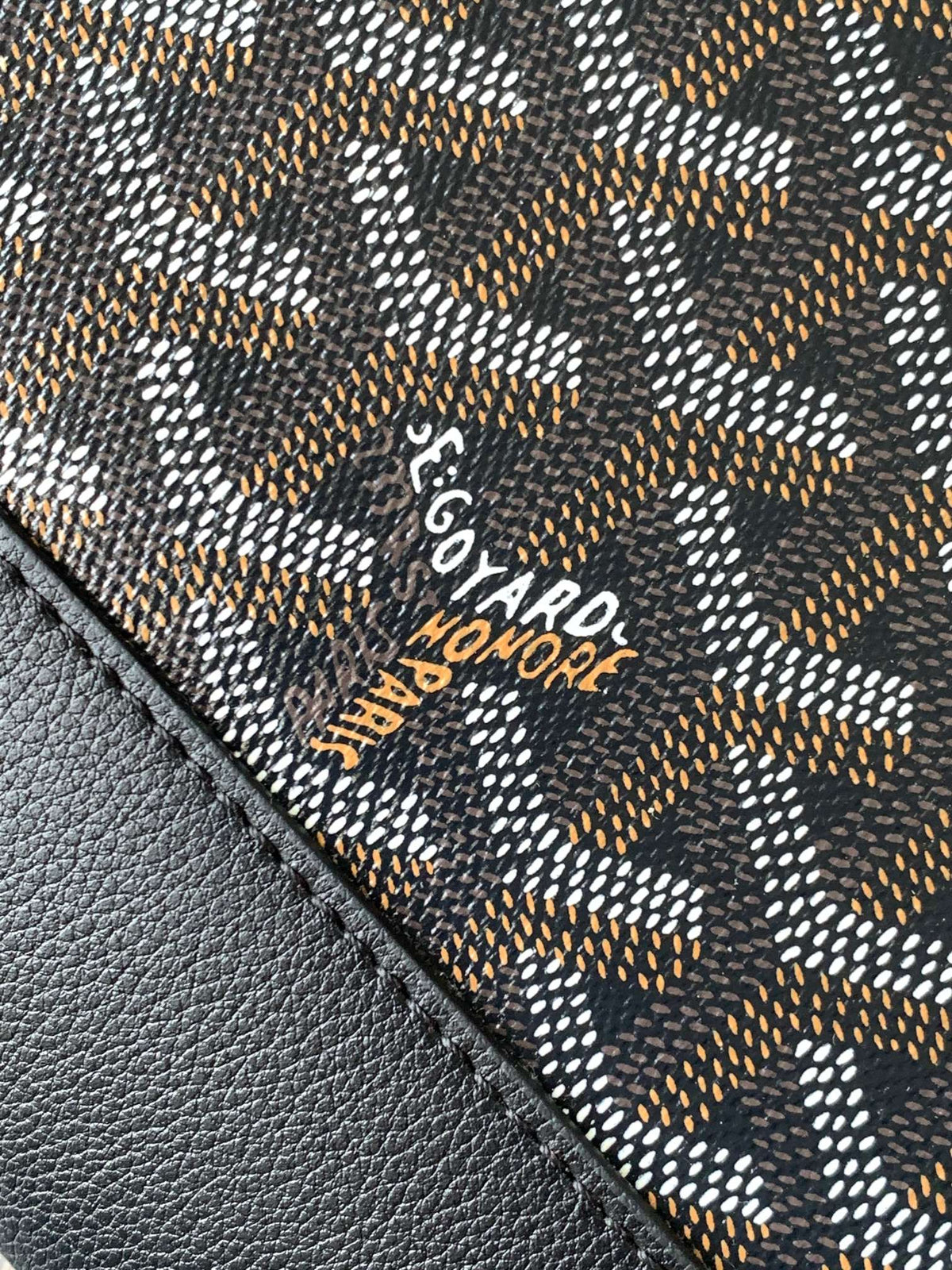 Goyard Cisalpin Document Case 39 in Black Goyardine Canvas and Calfskin Bag
