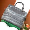 Goyard Cisalpin Document Case 39 in Gray Goyardine Canvas and Calfskin Bag