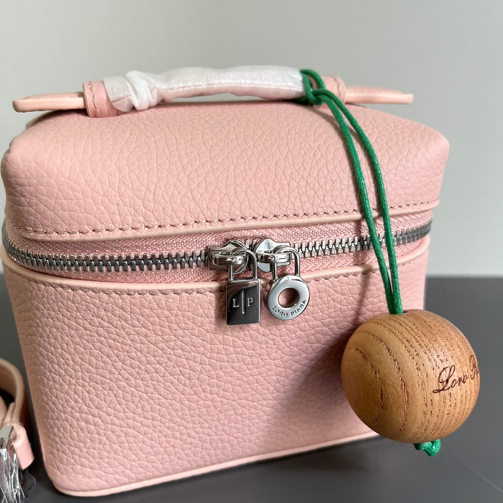 Loro Piana Extra Pocket L12 in Pink Pastel Calfskin with Silver Hardware Bag