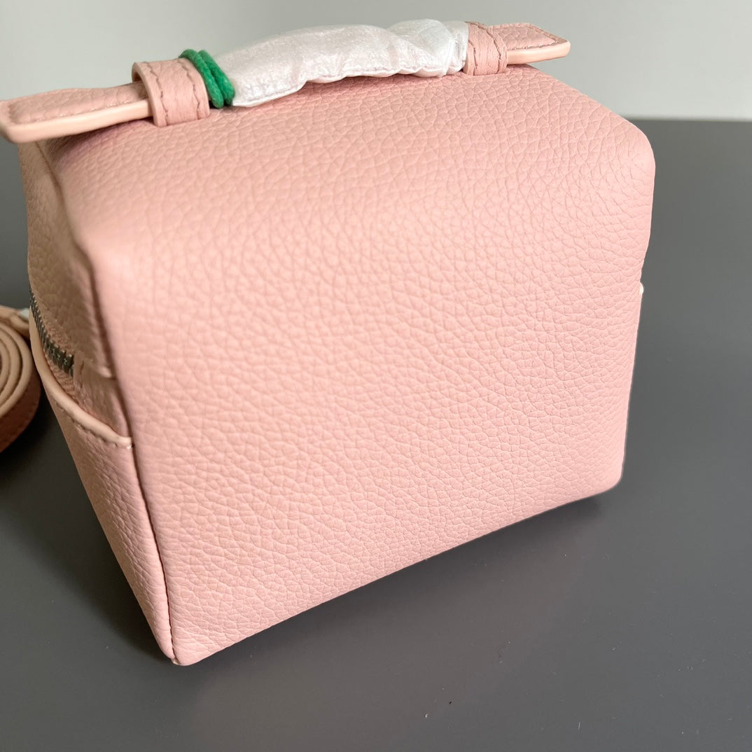Loro Piana Extra Pocket L12 in Pink Pastel Calfskin with Silver Hardware Bag