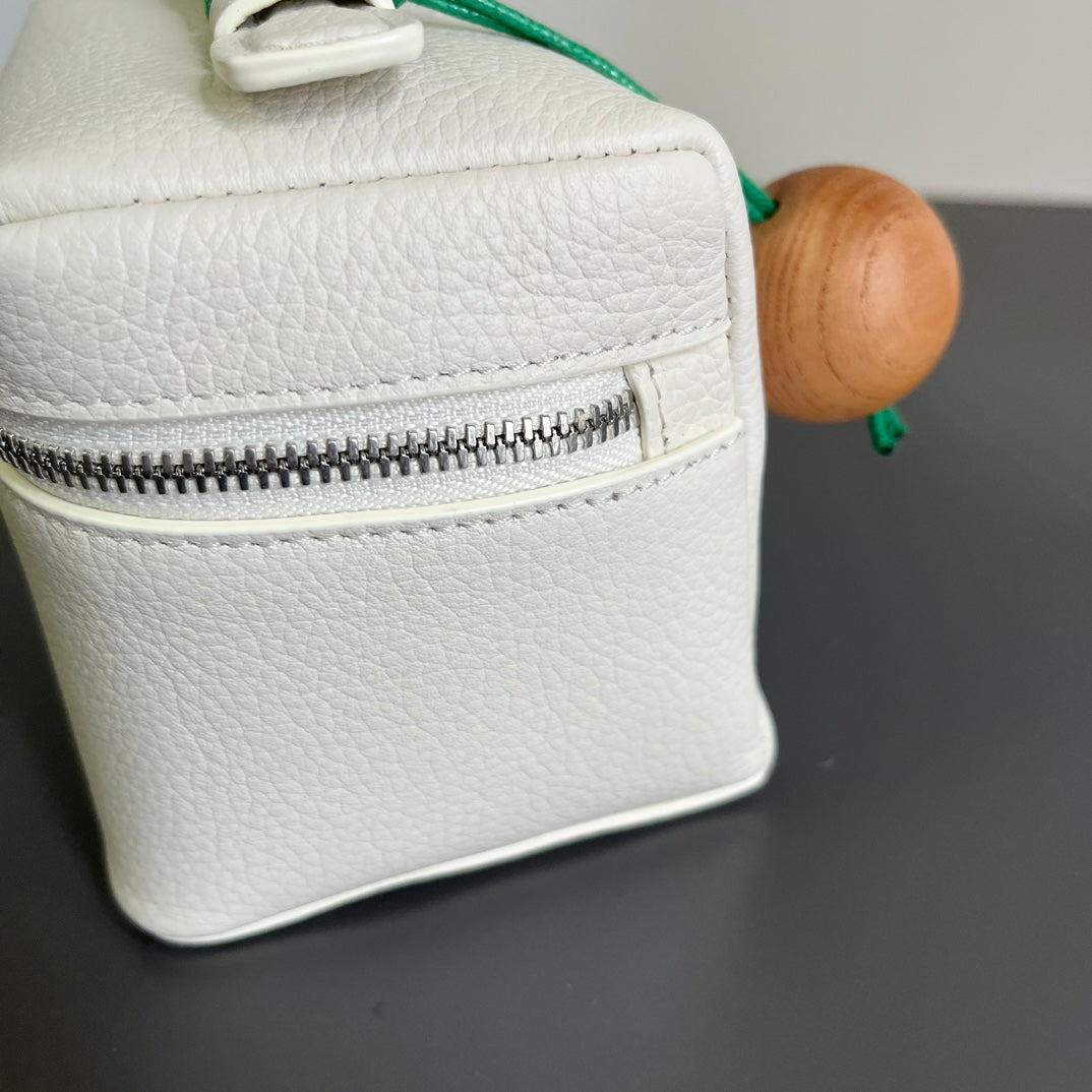 Loro Piana Extra Pocket L12 in White Calfskin with Silver Hardware Bag