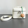 Loro Piana Extra Pocket L12 in White Grained Calfskin with Silver Hardware Bag