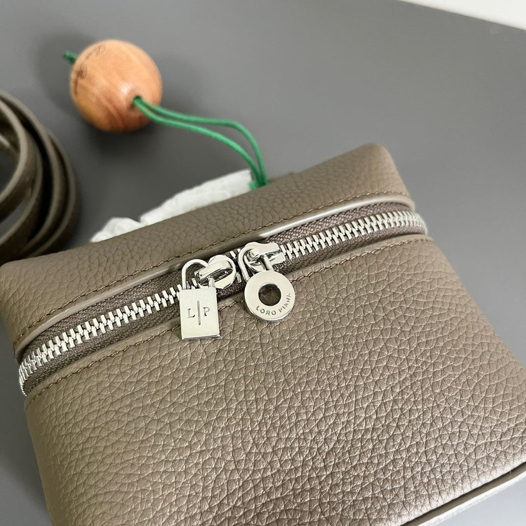 Loro Piana Extra Pocket L12 in Coffee Brown Calfskin with Silver Hardware Bag