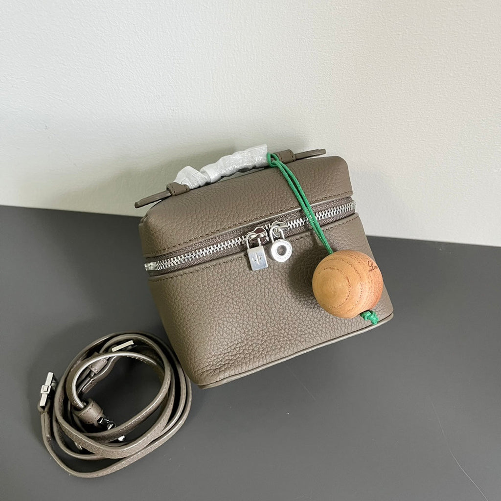 Loro Piana Extra Pocket L12 in Coffee Brown Calfskin with Silver Hardware Bag