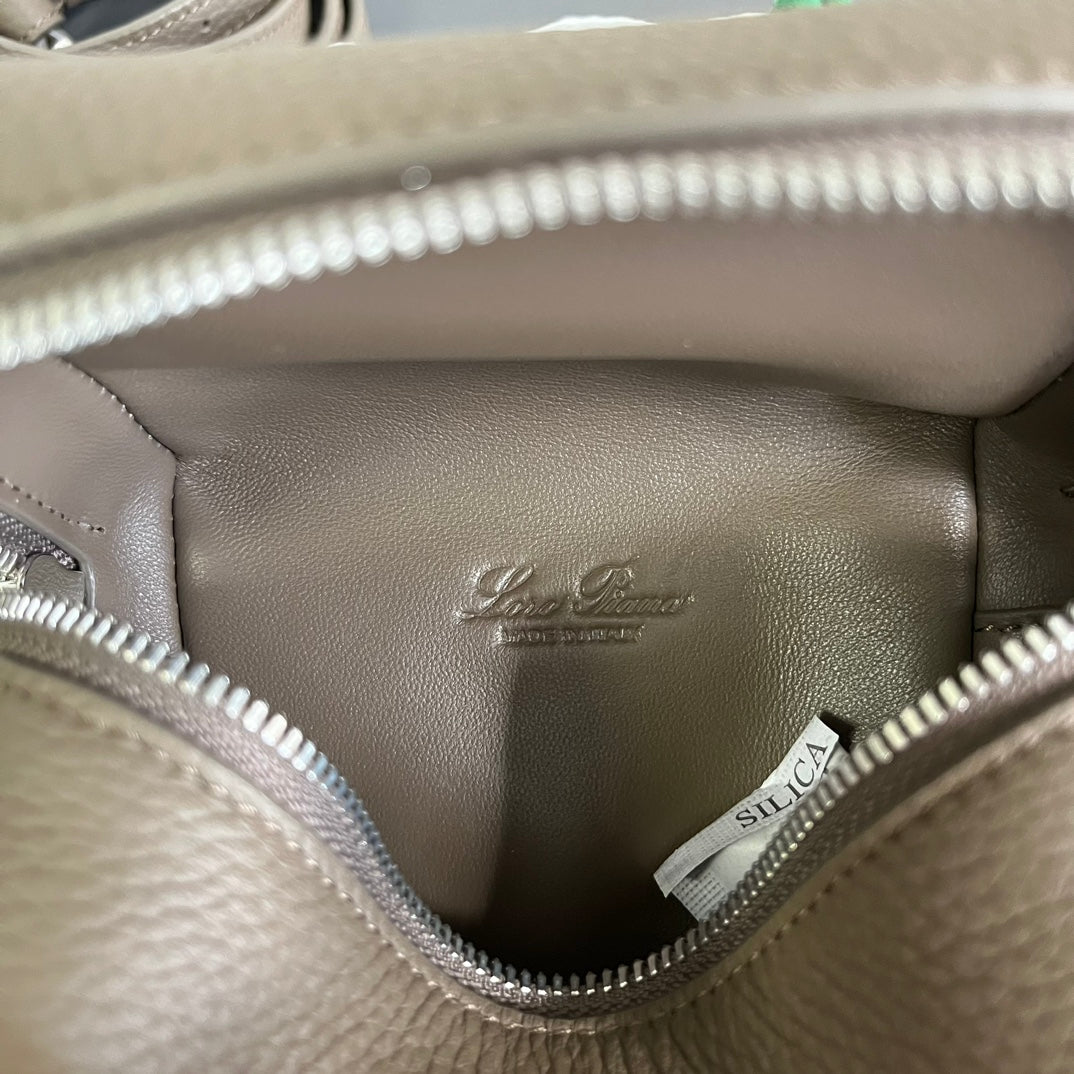 Loro Piana Extra Pocket L12 in Coffee Brown Calfskin with Silver Hardware Bag