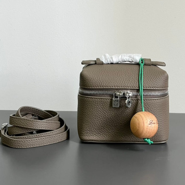 Loro Piana Extra Pocket L12 in Coffee Brown Calfskin with Silver Hardware Bag