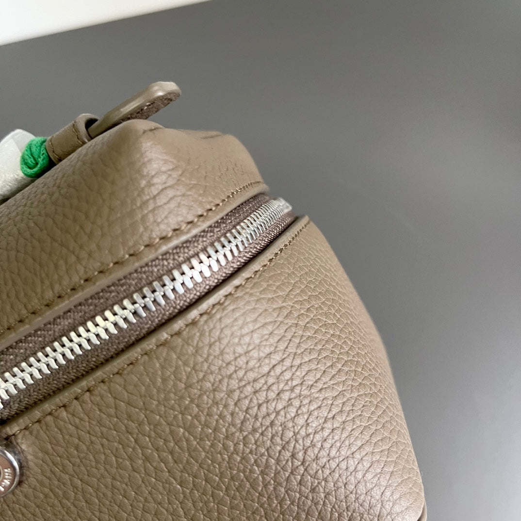 Loro Piana Extra Pocket L12 in Coffee Brown Calfskin with Silver Hardware Bag