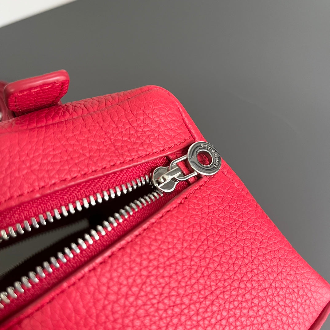 Loro Piana Extra Pocket L12 in Crimson Red Calfskin with Silver Hardware Bag