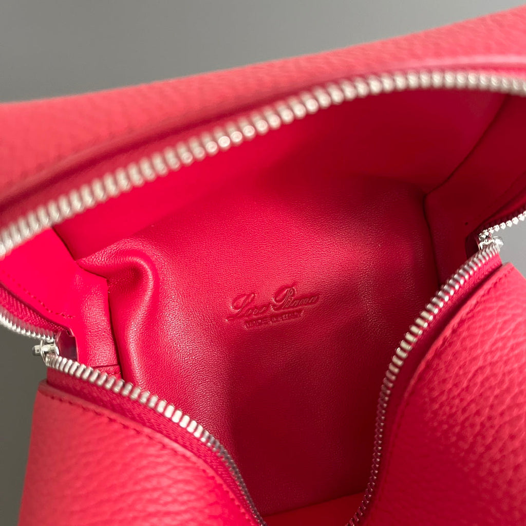 Loro Piana Extra Pocket L12 in Crimson Red Calfskin with Silver Hardware Bag
