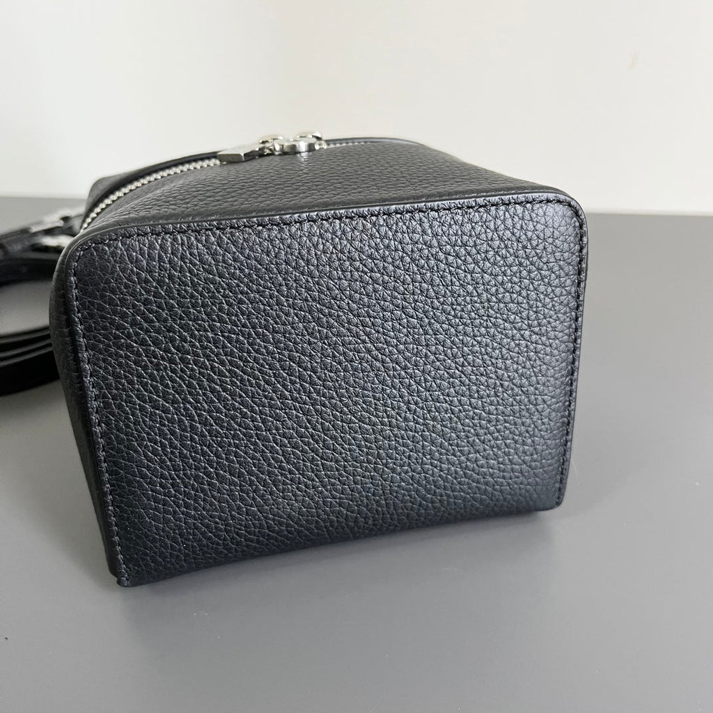 Loro Piana Extra Pocket L12 in Black Calfskin with Silver Hardware Bag