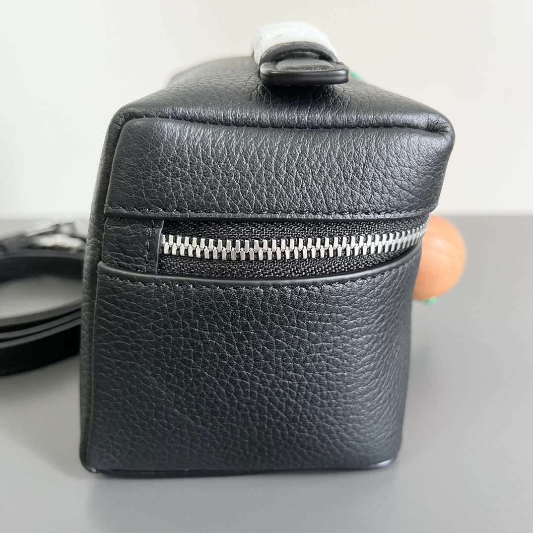 Loro Piana Extra Pocket L12 in Black Calfskin with Silver Hardware Bag