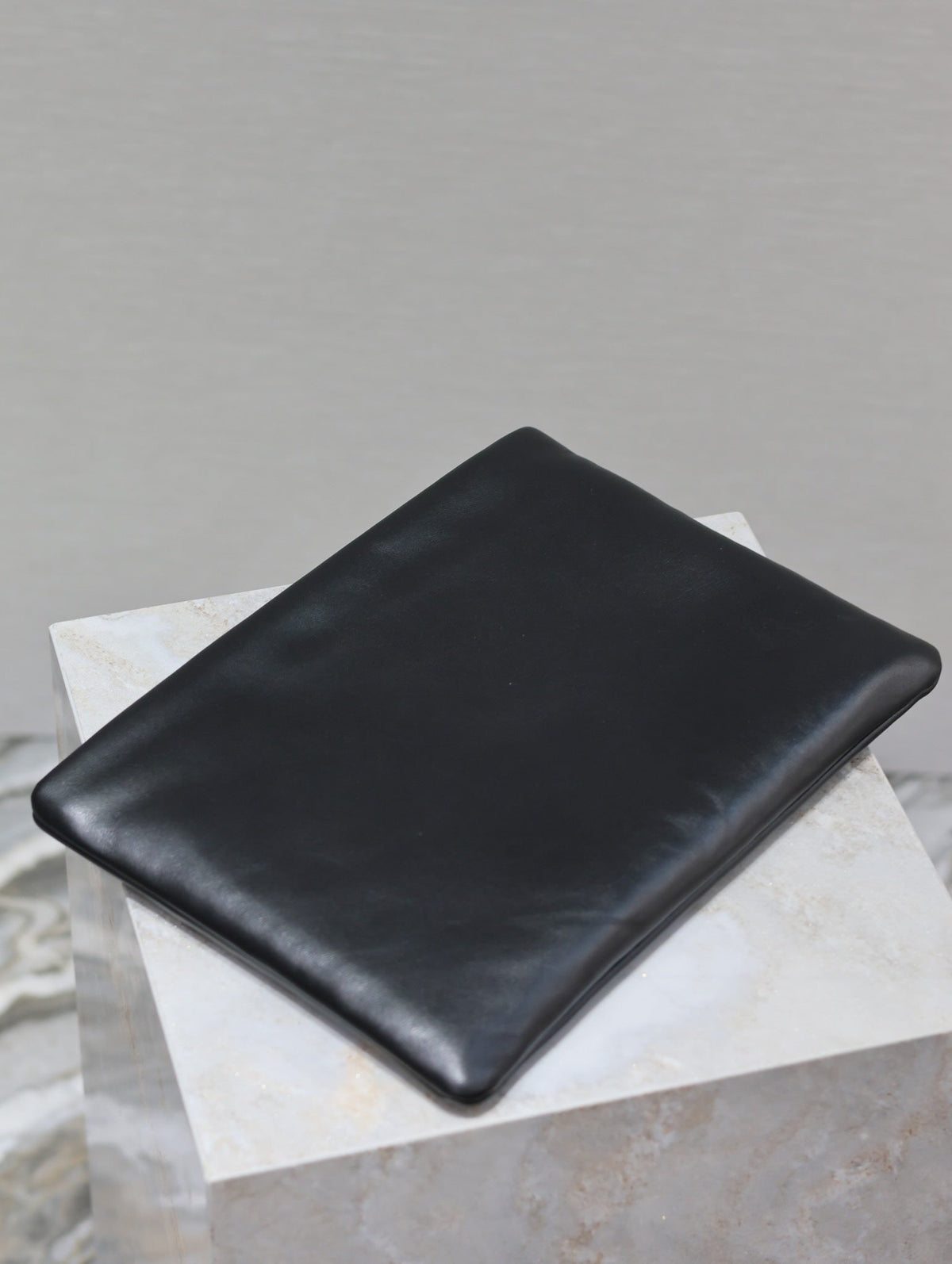 Saint Laurent Calypso Large Pouch 30 in Black Smooth Lambskin