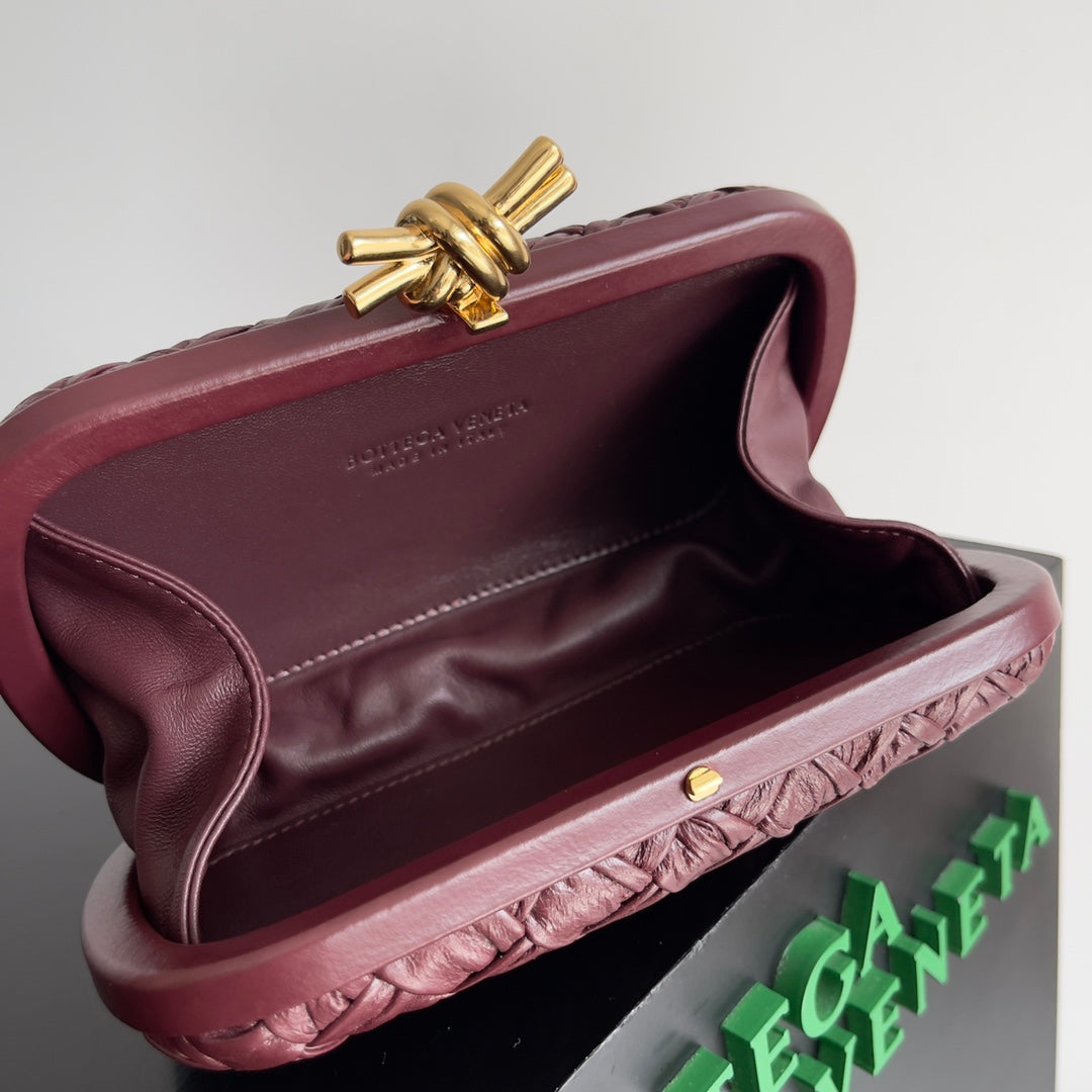 Bottega Veneta Classic Knot 20 in Plum Purple Lambskin Bag