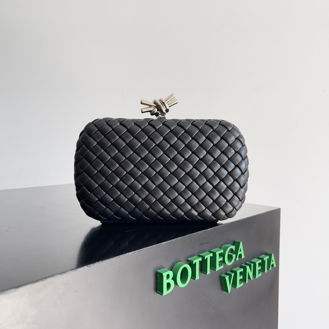 Bottega Veneta Classic Knot 20 in Black Lambskin Bag