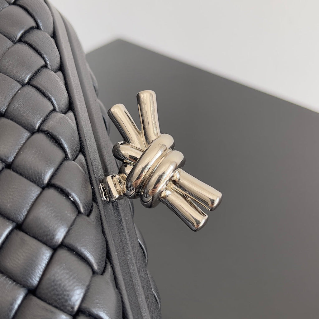 Bottega Veneta Classic Knot 20 in Black Lambskin Bag