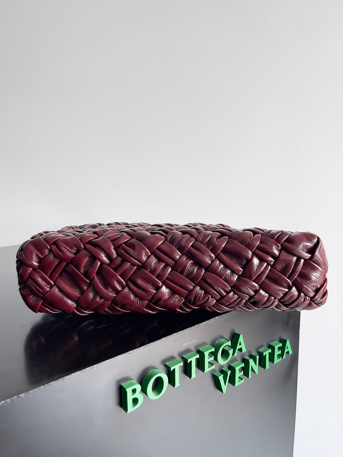 Bottega Veneta Kelimero Cha-Cha Clutch 28.5 in Burgundy Lambskin