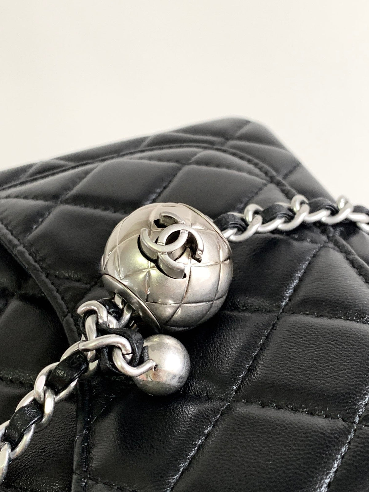 Chanel Small 17 Flap Bag in Black Calfskin