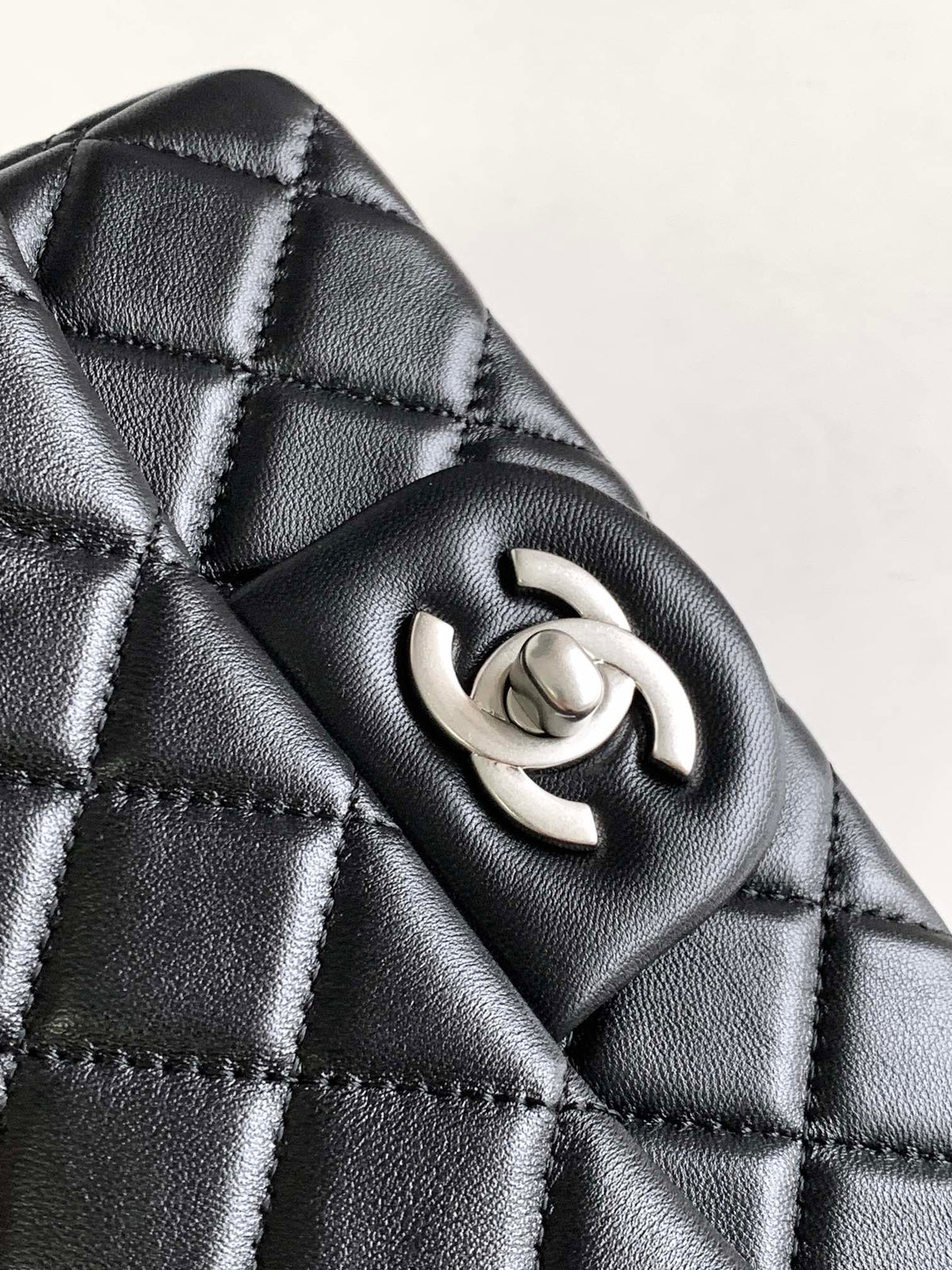 Chanel Small 17 Flap Bag in Black Calfskin